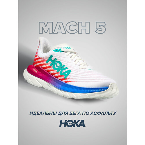 фото Кроссовки hoka, полнота b, размер us9b/uk7.5/eu41 1/3/jpn26, красный, белый