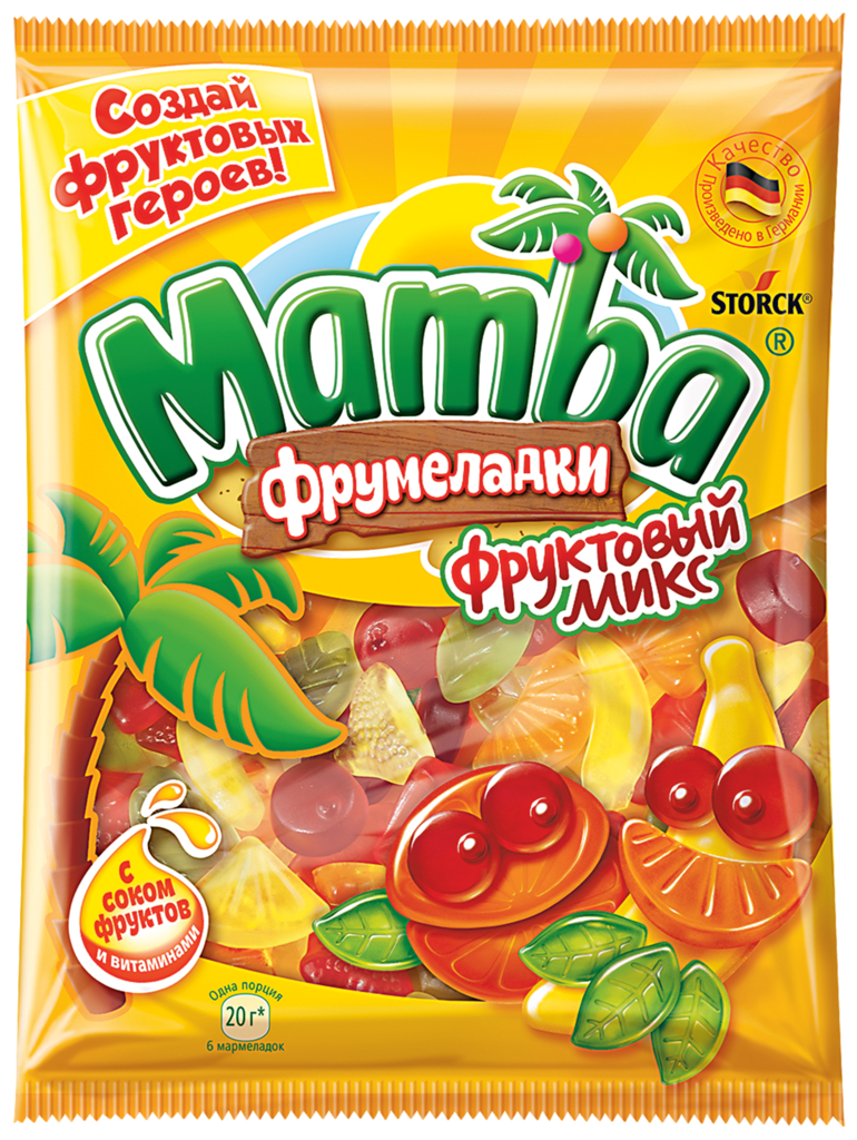 Мармелад жевательный MAMBA Фрумеладки Фруктовый микс, 140г