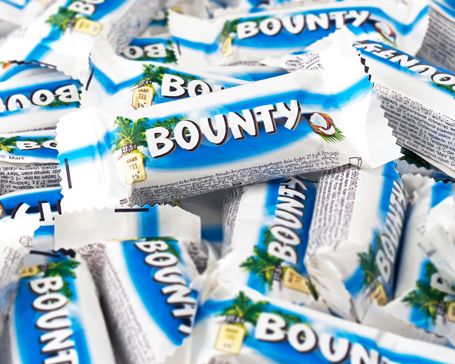 Конфеты Bounty с нежной мякотью кокоса, 1 кг, картонная коробка