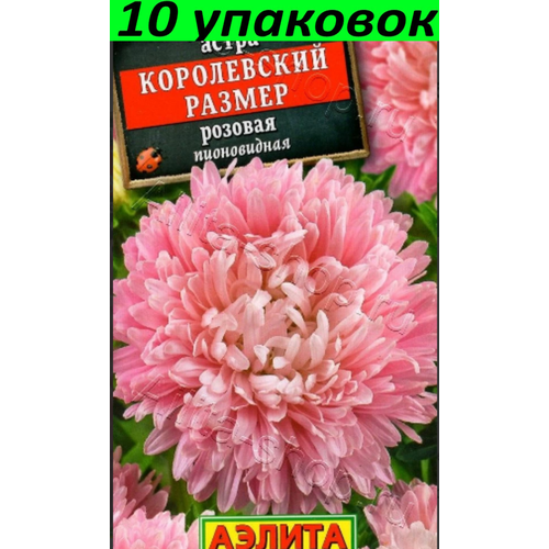 Семена Астра Королевский размер Розовая пионовидная 10уп по 0.1г (Аэлита)