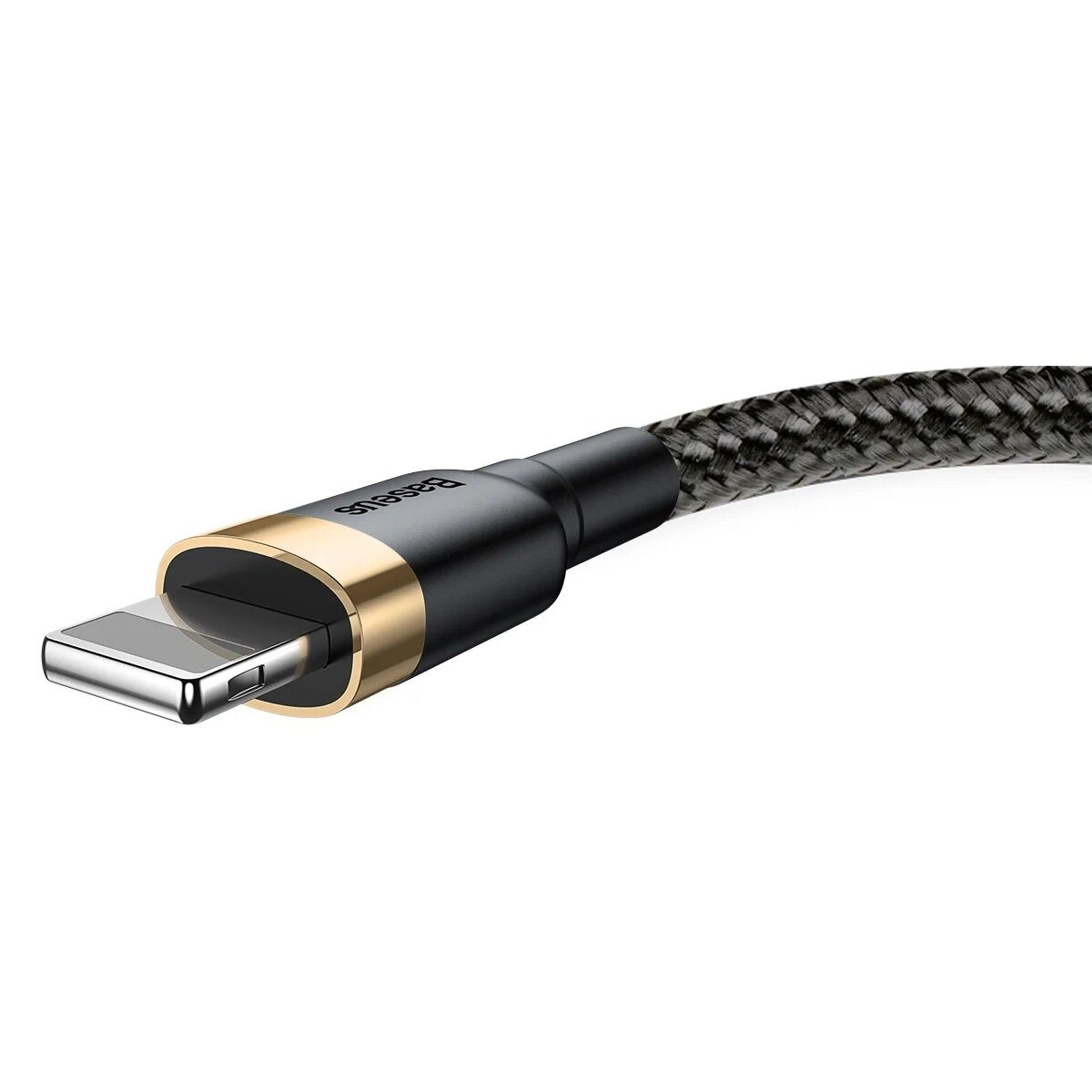 Кабель Baseus Cafule USB - Lightning (CALKLF-BV1) 1м черный/золотистый — фото 1