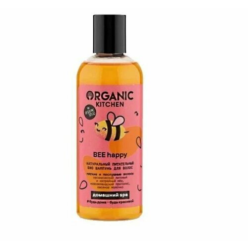 Шампунь для волос Organic Kitchen BEE happy Натуральный питательный, 270мл х 1шт organic kitchen bee happy натуральный питательный био шампунь 270 мл