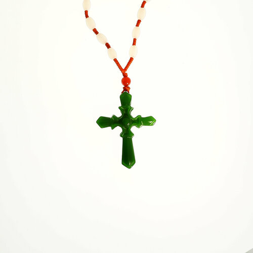 фото Крест из зеленого нефрита ls
