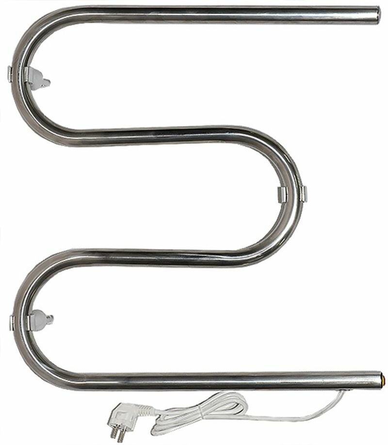 фото ТЕРА полотенцесушитель электрический 500х500х1,5мм / TERA полотенцесушитель электрический из нержавеющей стали М-образный 500х500х1,5мм