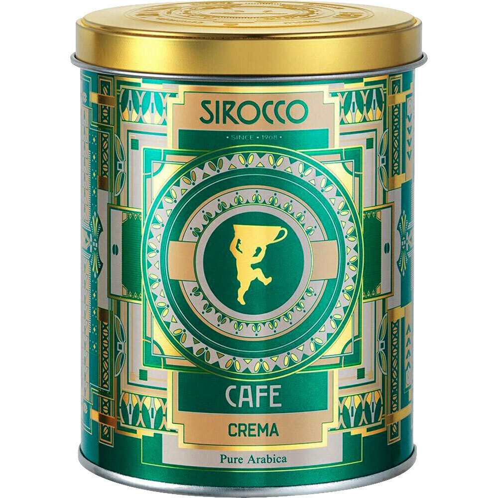 Швейцарский молотый кофе SIROCCO Crema (250 гр) - 100% арабика темной обжарки среднего помола для любой кофеварки