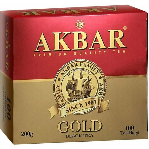 Чай черный Akbar Gold 100*2г 2уп