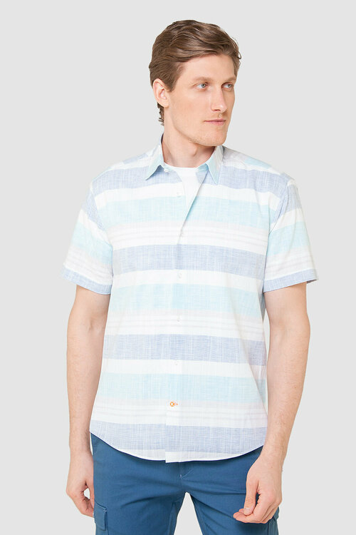 Рубашка KANZLER, размер 42, бирюзовый