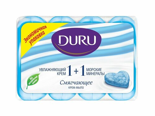 Крем-мыло туалетное Duru Морские минералы (80г х 4шт), 320г