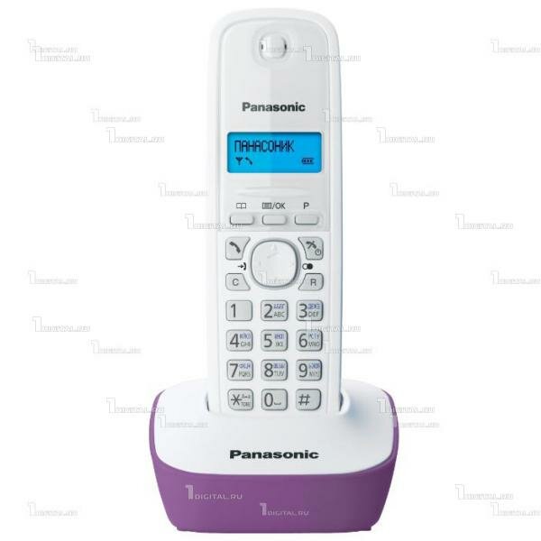 Радиотелефон Panasonic KX-TG1611RUF белый-фиолетовый