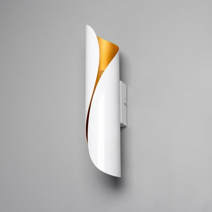 фото Бра "Хлоя" 2хG9 5Вт белый золото 12х12х48см