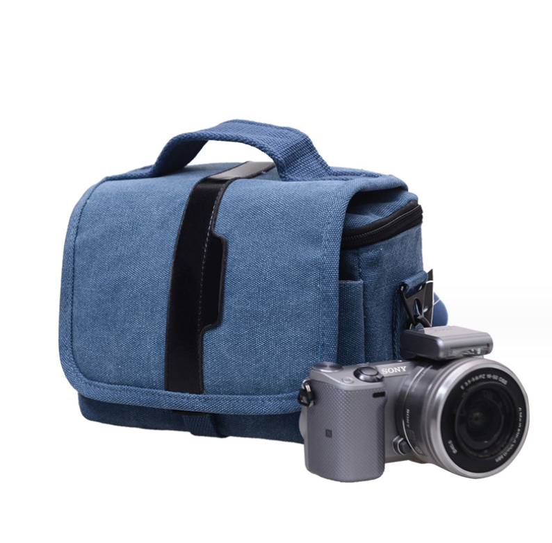 Чехол-сумка-бокс MyPads TC-1147 для Canon IXUS/ EOS 1D/ 5D/ 6D/ 7D/ M2/ M3/ M6 с отделением для дополнительных аксессуаров, синий