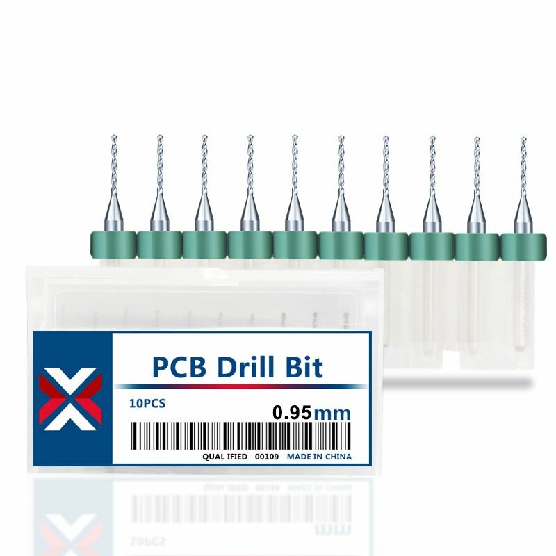 Набор сверл спиральных XCAN для печатных плат 0,95 мм, 10 шт.
