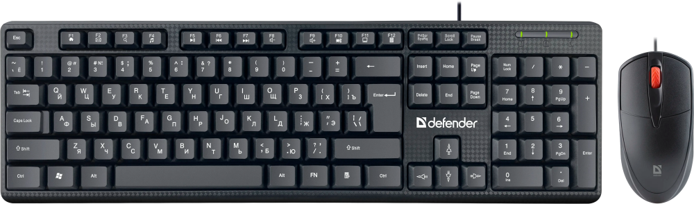 Набор Defender Line C-511 RU 1,8м черный клавиатура+мышь 45511