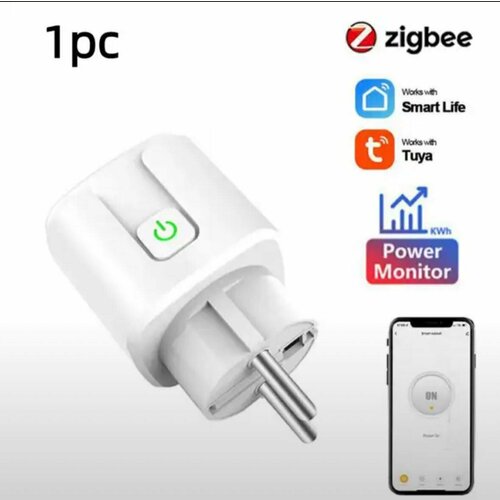 Умная розетка Tuya EU ZigBee 16A работает с Алисой от Яндекс tuya smart home zigbee 3 0 wifi gateway hub bridge app remote control for zigbee devices smartlife works withalexa google home