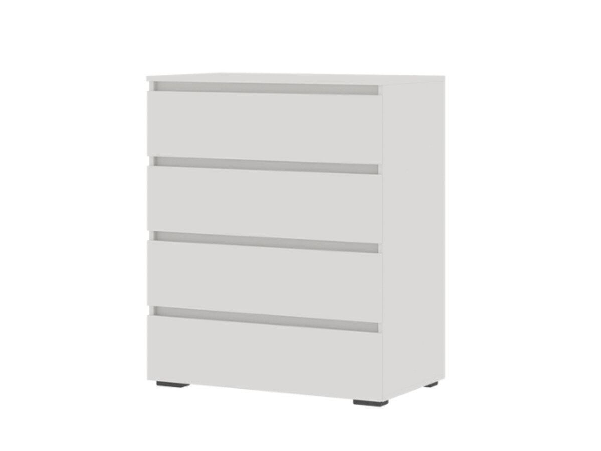 Комод хелен КМ 02 802 4 ящика (0802х0.958х0.460) фасад белый/корпус белый