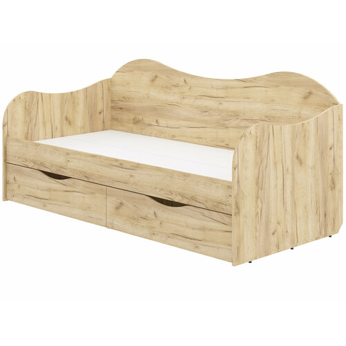 Кровать бокс 90/2 с ящиками Крафт золотой