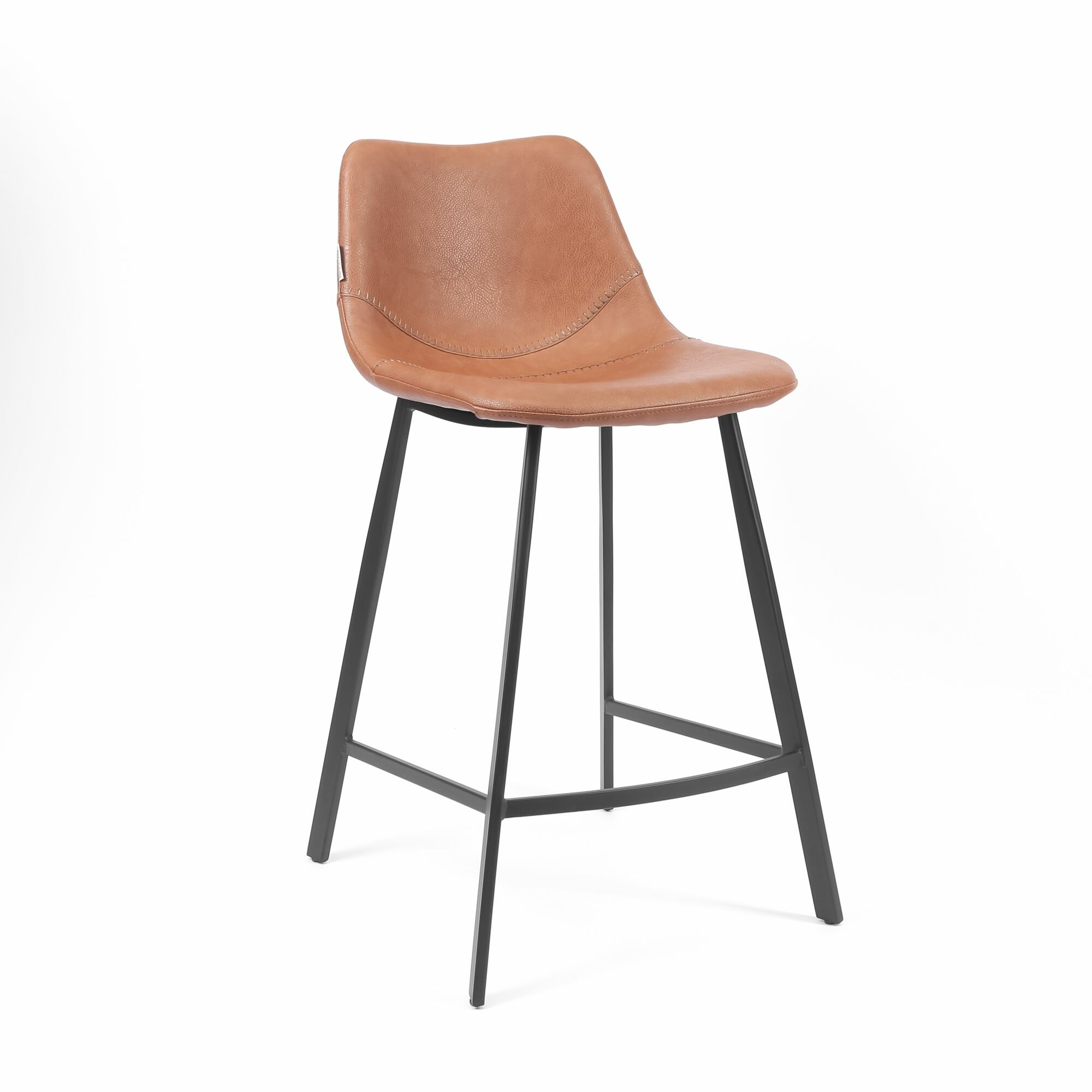 Стул полубарный Бормио светло-коричневая экокожа для дома/для гостиной/для столовой/для кафе/кухонный стул/стул кухонный