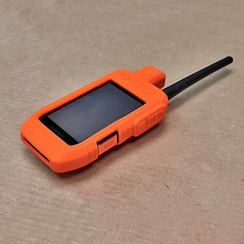 Защитный бампер для Garmin Alpha 200i / 300i силиконовый противоскользящий чехол (оранжевый)