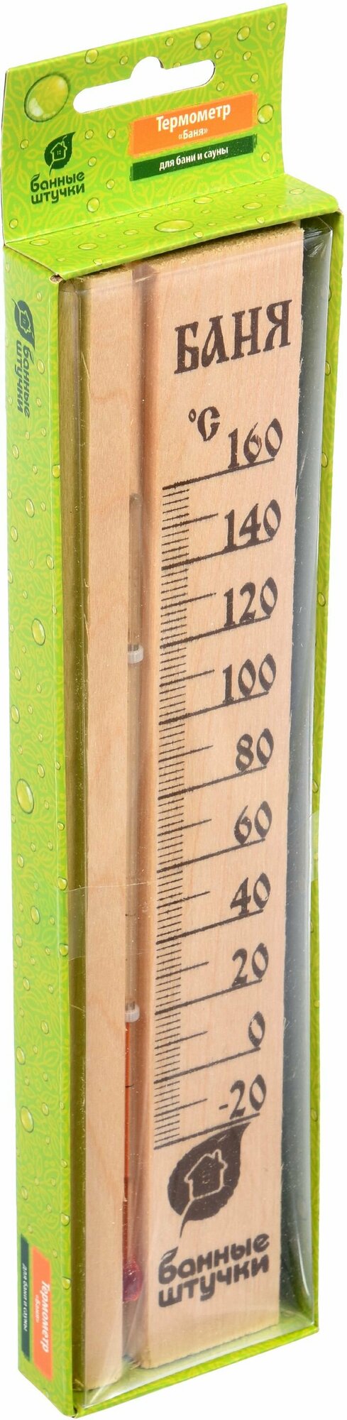термометр баня 27*6,5*1,5 см для бани и сауны банные штучки - фото №3