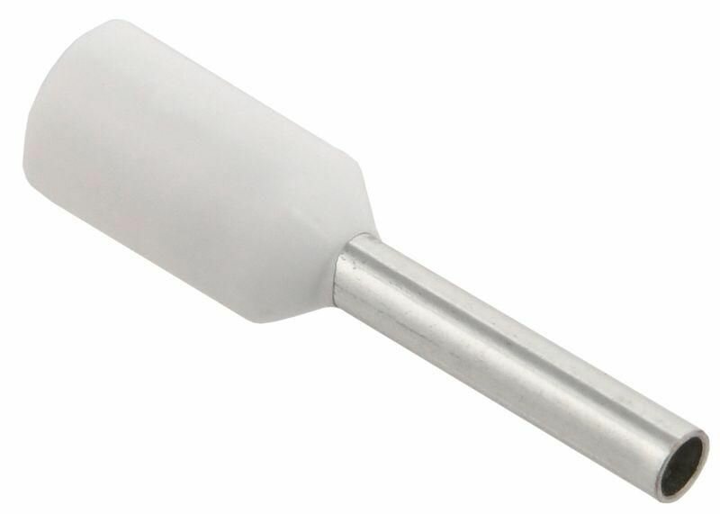 фото Наконечник НШВИ 0.75-08 бел. (уп.100шт) IEK UGN10-C75-02-08