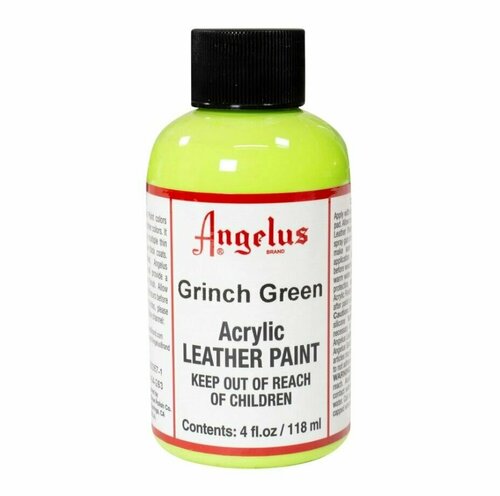 Акриловая художественная краска Angelus для ткани и кожи, 263 Grinch Green 118мл.