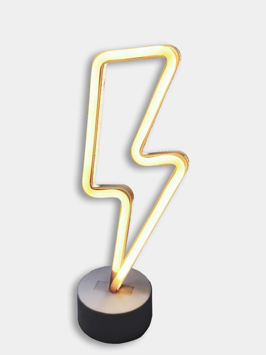 Светильник-ночник неоновый Apeyron Молния LED, желтый - фотография № 4