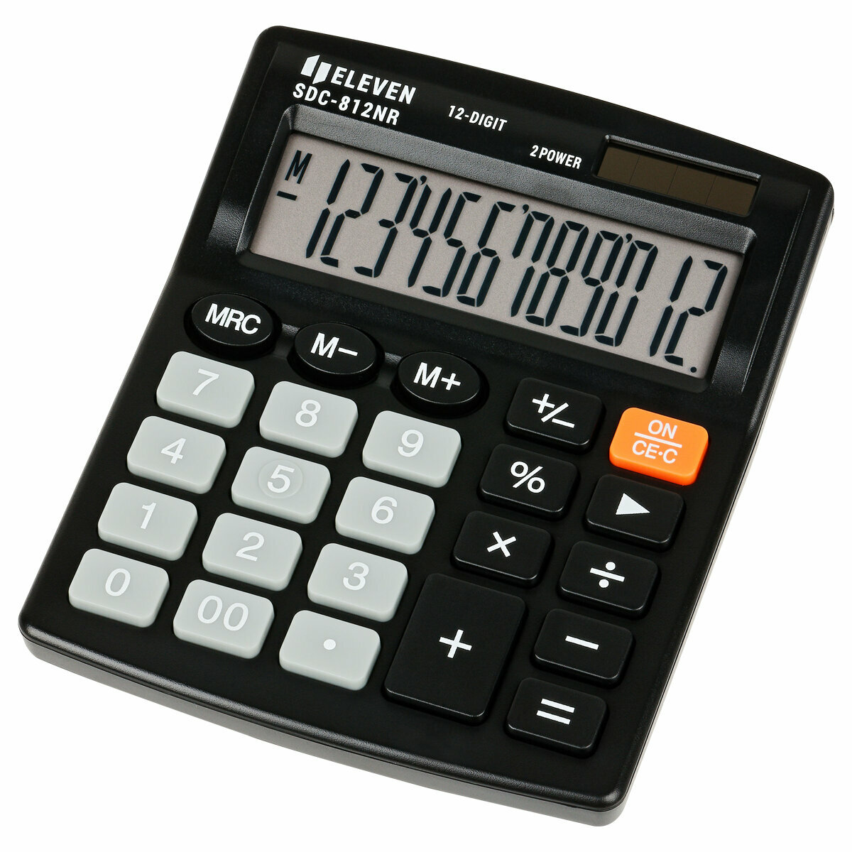 Калькулятор настольный Eleven SDC-812NR 12 разрядов двойное питание 127×105×21мм черный