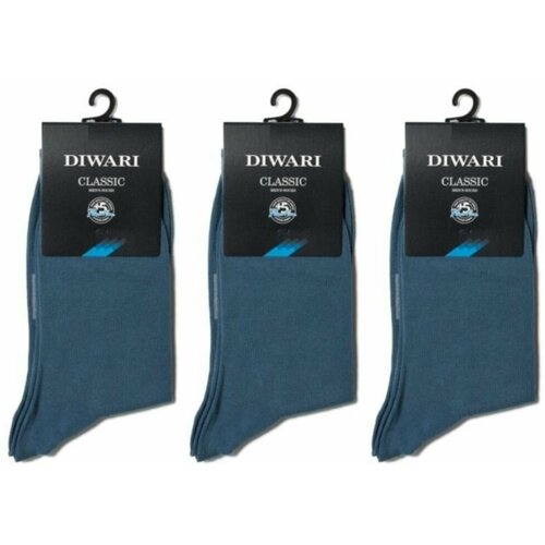 фото Носки diwari, 3 пары, 3 уп., размер 25, синий