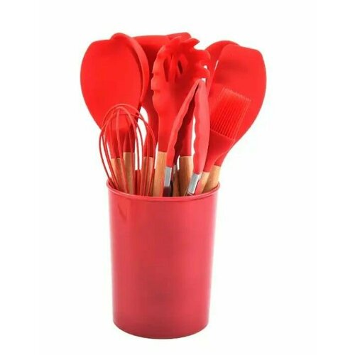 Набор кухонных принадлежностей из 12 предметов красный цвет 1199₽