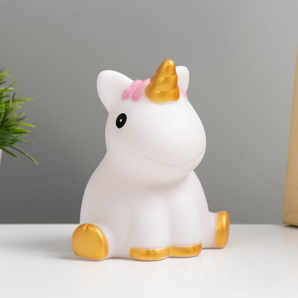 фото Ночник "Единорожка" LED 3хLR44 белый 10х7х12.5 см