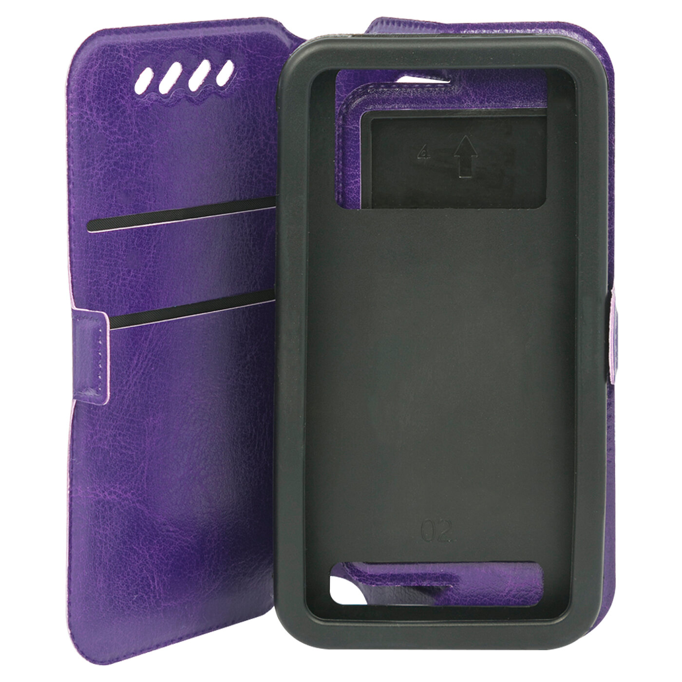 Чехол универсальный iBox Universal Slide, для телефонов 3,5-4,2 дюйма (фиолетовый) - фото №2