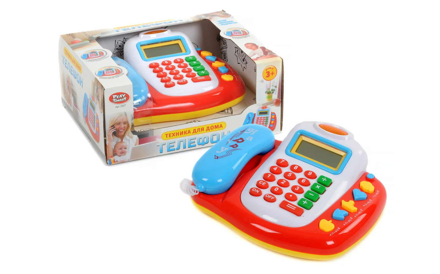 Детская развивающая игрушка "Телефон", на батарейках, свет, звук, PLAY SMART 2307_1