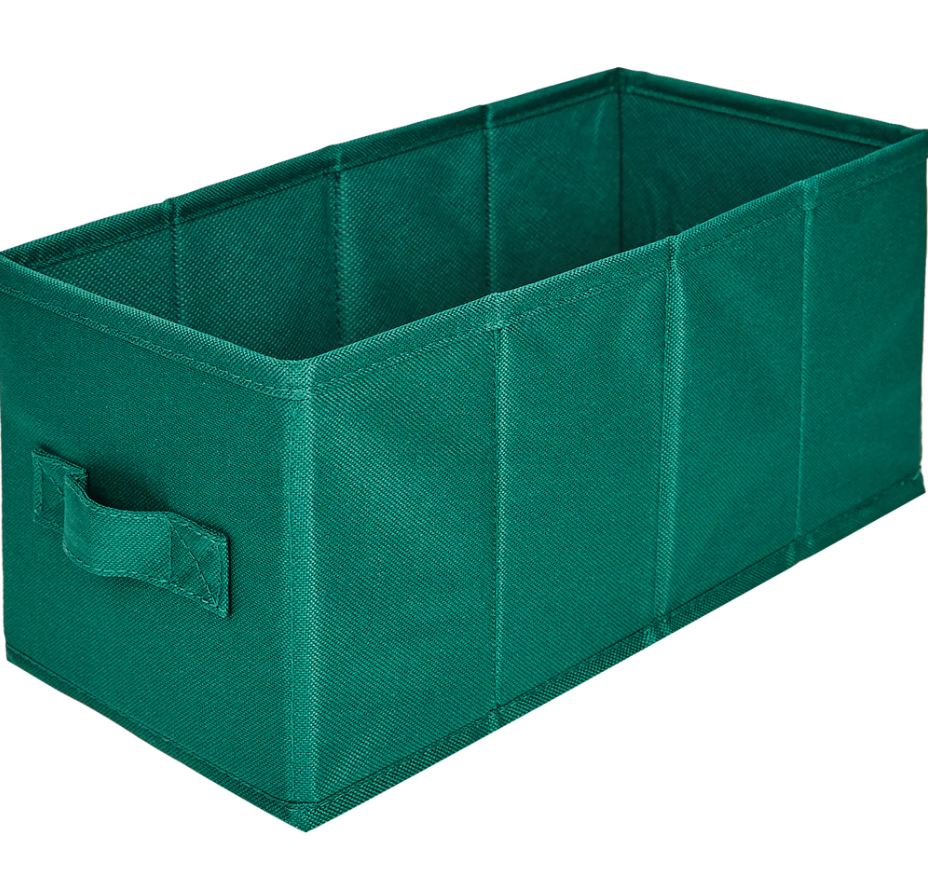 Короб для хранения стеллажный Spaceo 15х31х15 см, 6.9 л, полиэстер, цвет - зеленый