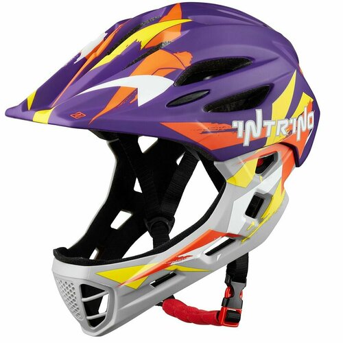 Детский шлем FullFace Intrino Satellite, лёгкий, размер S (46-53 см) вес 340 г фиолетовый