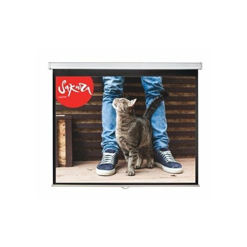 Экран настенно-потолочный Sakura Printing Cinema S'OK 220x220см Wallscreen 1:1 рулонный белый 123' (SCPSW-220x220)