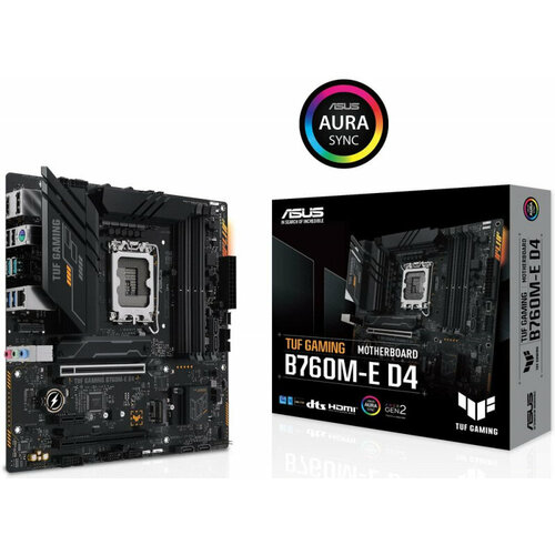 Материнская плата ASUS TUF GAMING B760M-E D4 LGA1700 mATX 1809500₽