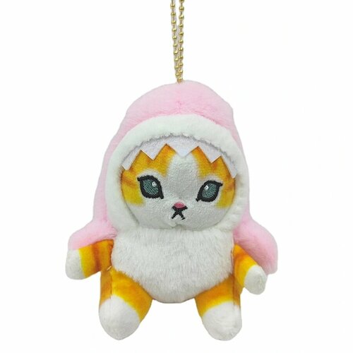 Мягкая игрушка-брелок котенок в костюме-акулы