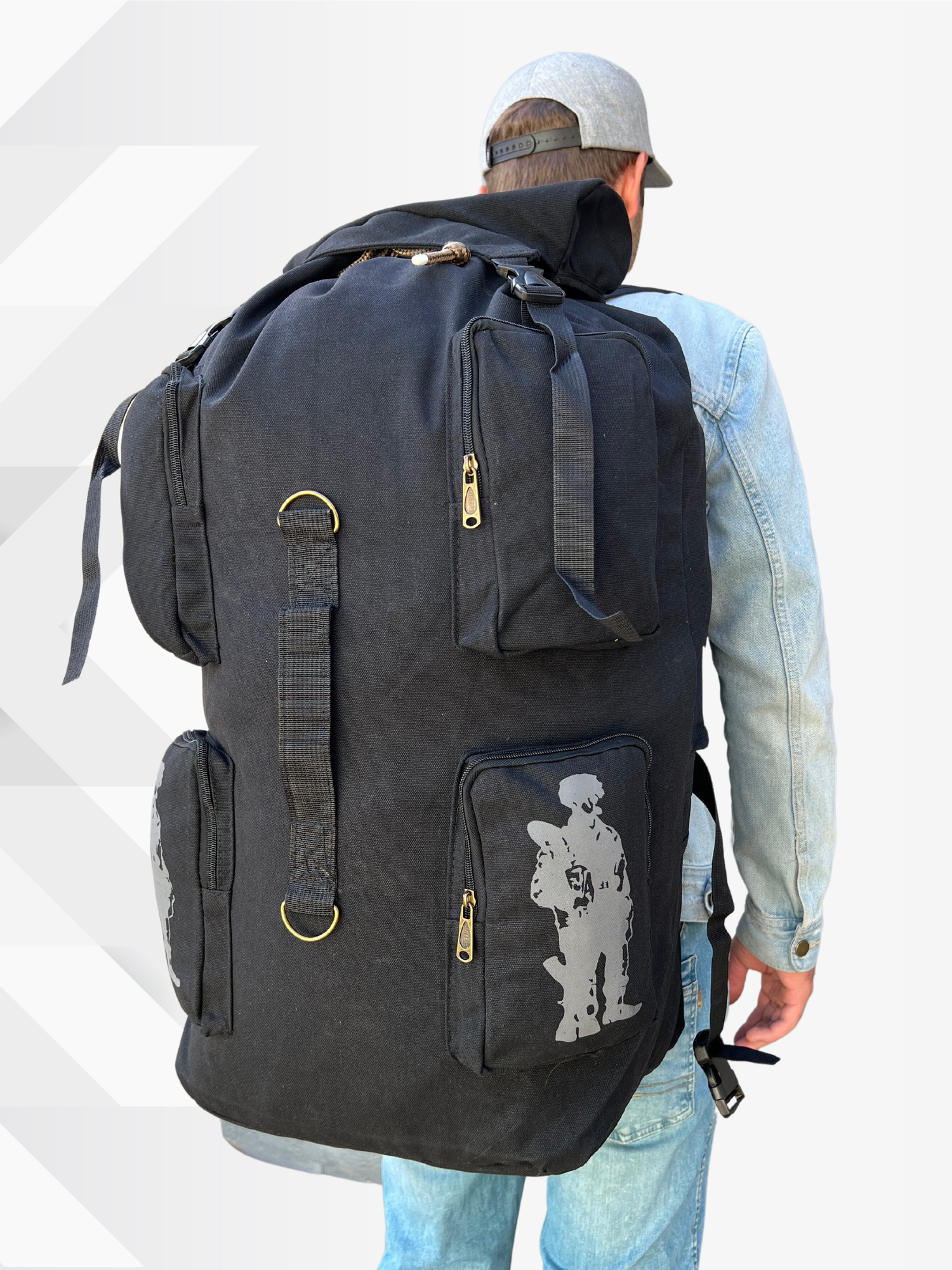 фото Рюкзак тактический армейский туристический 90 л, камуфляж, Рюкзак мужской Походный, спортивный, баул, для охоты, рыбалки, туризма