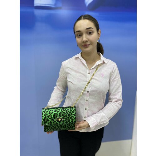 фото Сумка клатч , фактура гладкая, зеленый нет бренда