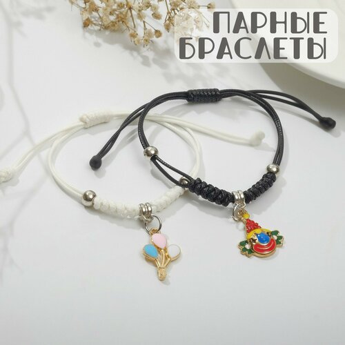 фото Браслет tell your story, эмаль, металл, 2 шт., размер 7 см, мультиколор, серебряный