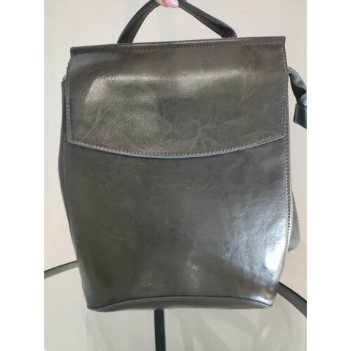 фото Рюкзак стиль, фактура гладкая, матовая, лаковая, черный