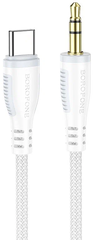 Аудиокабель AUX 3.5mm 1.0м Borofone BL14 White