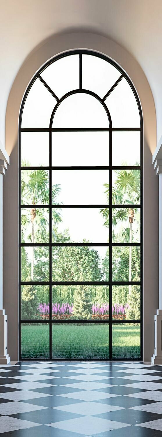 Фотообои на стену HARMONY Decor HD1-091 Дворцовое окно, 100 х 270 см, флизелиновые