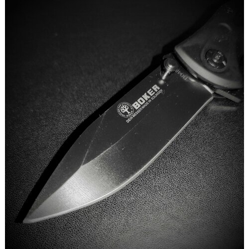 Складной нож с гравировкой Boker BO48, длина лезвия 8.6 см складной нож boker b048blck длина лезвия 8 5 см