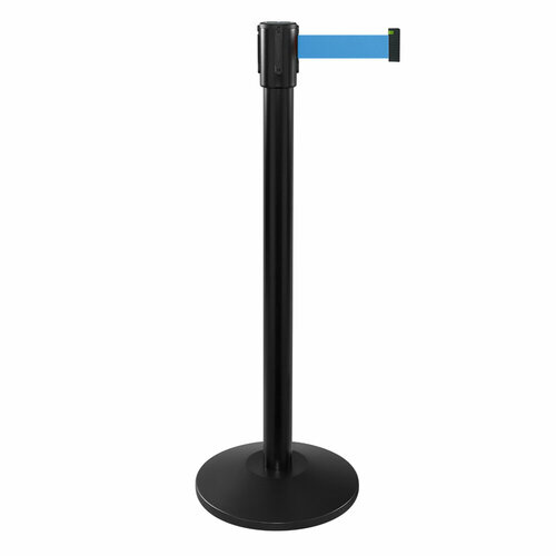 ArtBarrier® Столбик с вытяжной лентой ArtBarrier Biz (4,0 метра голубая лента)