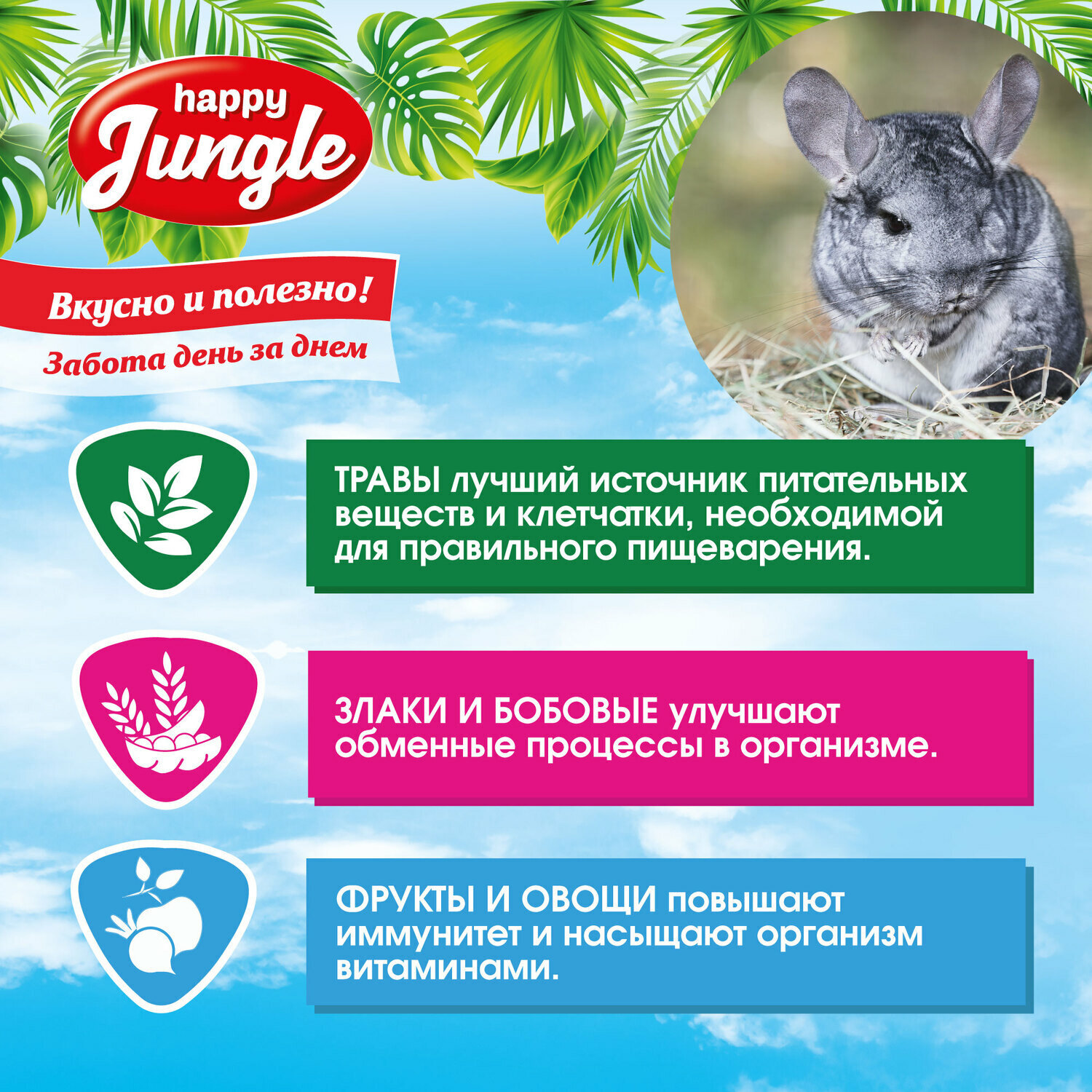 для шиншилл 400г Happy Jungle - фото №11