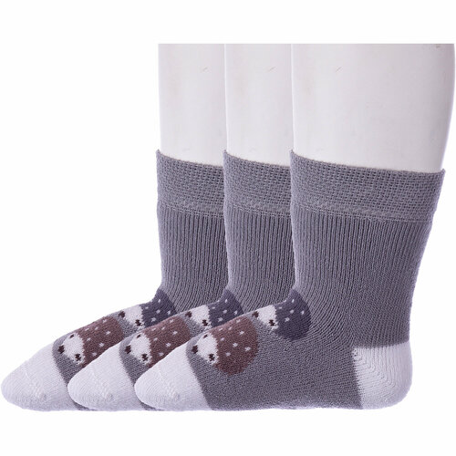 фото Носки брестские 3 пары, размер 7-8, серый