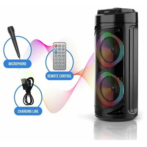 Портативная колонка ZQS-6212 с микрофоном BluetoothUSBMicroSDFM 2790₽