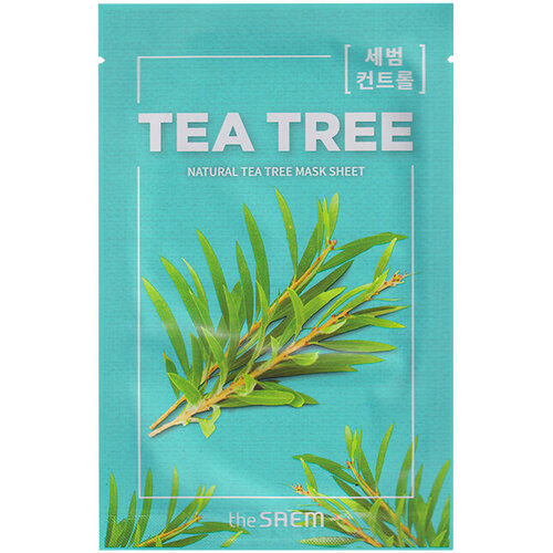 The Saem~Освежающая тканевая маска против воспалений~Natural Tea Tree Mask Sheet