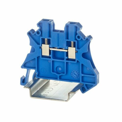 Клемма проходная винтовой зажим 2 точки подключения 25кв мм син DKC TUR-25-BU 81₽